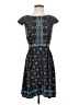 J.Crew Paisley Teal Black Casual Dress Size 00 - photo 1