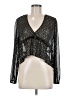 Sunday Best 100% Polyester Black Long Sleeve Blouse Size M - photo 1