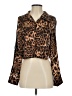 Edit By Nine 100% Polyester Animal Print Brown Long Sleeve Blouse Size S - photo 1
