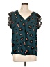 Shein 100% Polyester Teal Short Sleeve Blouse Size 12 - photo 1