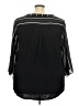 Alyx 100% Polyester Stripes Black 3/4 Sleeve Blouse Size 3X - photo 2