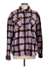 Sage Collective 100% Polyester Plaid Purple Fleece Size L - photo 1