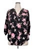 Torrid Floral Black 3/4 Sleeve Blouse Size 2X Plus (2) - photo 1