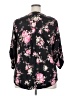 Torrid Floral Black 3/4 Sleeve Blouse Size 2X Plus (2) - photo 2