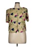 Liz Baker Essentials 100% Rayon Floral Green Short Sleeve Blouse Size 14 - photo 1
