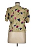 Liz Baker Essentials 100% Rayon Floral Green Short Sleeve Blouse Size 14 - photo 2