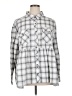 Heyson 100% Polyester Checkered-gingham Gray Long Sleeve Blouse Size 1X - photo 1