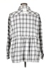 Heyson 100% Polyester Checkered-gingham Gray Long Sleeve Blouse Size 1X - photo 2