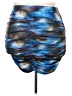 Shein Curve 100% Polyester Tie-dye Blue Casual Skirt Size 4X - photo 2