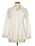 Old Navy 100% Cotton Polka Dots Ivory Long Sleeve Blouse Size L - photo 1