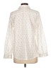 Old Navy 100% Cotton Polka Dots Ivory Long Sleeve Blouse Size L - photo 2