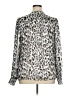 Haver 100% Polyester Animal Print Silver Long Sleeve Blouse Size XL - photo 2