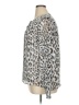 Haver 100% Polyester Animal Print Silver Long Sleeve Blouse Size XL - photo 5