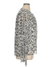 Haver 100% Polyester Animal Print Silver Long Sleeve Blouse Size XL - photo 4