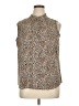 Calvin Klein Animal Print Brown Sleeveless Blouse Size XL - photo 1