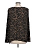 Chalet Print Black Long Sleeve Blouse Size L - photo 2