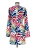 Never Fully Dressed 100% Polyester Tropical Multi Color White Casual Dress Size 6 - photo 2
