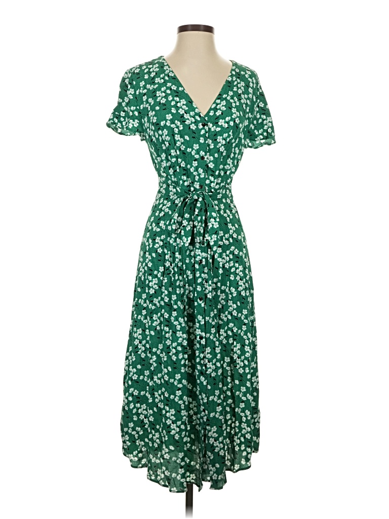 Pre-owned Ann Taylor Loft Casual Dress In Green