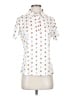 Assorted Brands Print White Short Sleeve Blouse Size S - photo 1