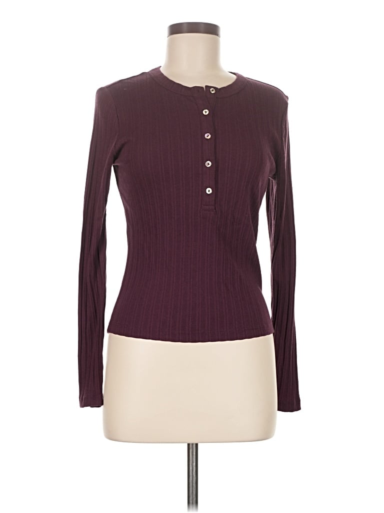 Pre-owned Marine Layer Cardigan Sweater In Burgundy