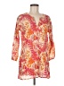 Dolma 100% Polyester Orange 3/4 Sleeve Blouse Size M (estimated) - photo 1