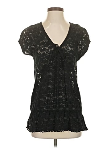 Velvet Short Sleeve Blouse (view 1)