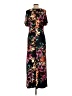 Connected Apparel Floral Black Casual Dress Size 10 (petite) - photo 2