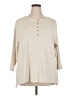Chaps 100% Cotton Ivory 3/4 Sleeve Top Size 2X - photo 1