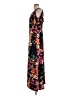 Connected Apparel Floral Black Casual Dress Size 10 (petite) - photo 5