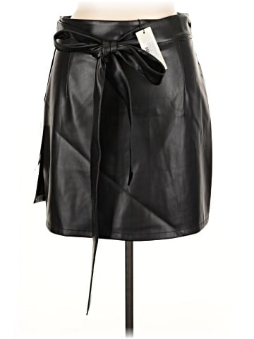 Never Fully Dressed Faux Leather Skirt (view 2)
