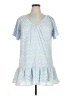 Imoga 100% Polyester Chevron-herringbone Blue Casual Dress Size 14 - photo 1