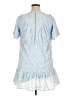 Imoga 100% Polyester Chevron-herringbone Blue Casual Dress Size 14 - photo 2
