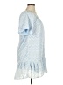 Imoga 100% Polyester Chevron-herringbone Blue Casual Dress Size 14 - photo 4