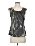 Tahari Silver Black Sleeveless Blouse Size XS - photo 1