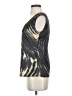 Tahari Silver Black Sleeveless Blouse Size XS - photo 5