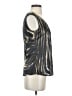 Tahari Silver Black Sleeveless Blouse Size XS - photo 4