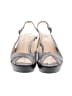Calvin Klein 100% Leather Gray Silver Sandals Size 7 - photo 2