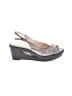 Calvin Klein 100% Leather Gray Silver Sandals Size 7 - photo 1