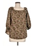 One September 100% Polyester Brown 3/4 Sleeve Blouse Size M - photo 1