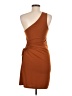 Cider Solid Brown Cocktail Dress Size M - photo 2