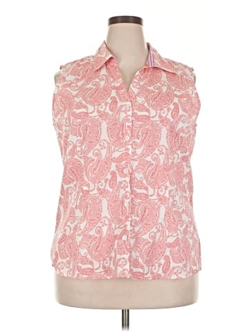 Basic Editions Sleeveless Button-Down Shirt (view 1)