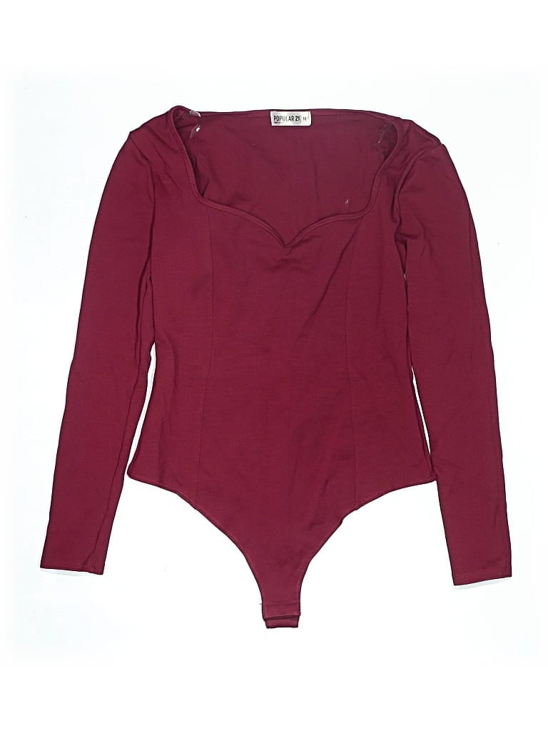 Pre-owned Popular 21 Bodysuit In Burgundy