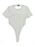 PrettyLittleThing 100% Cotton Gray Bodysuit Size 8 - photo 1