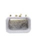 Kotur 100% Leather Metallic Silver Leather Shoulder Bag One size - photo 1