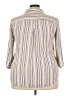 En Creme 100% Viscose Stripes Ivory 3/4 Sleeve Button-Down Shirt Size 3X - photo 2