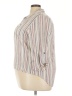 En Creme 100% Viscose Stripes Ivory 3/4 Sleeve Button-Down Shirt Size 3X - photo 5