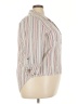 En Creme 100% Viscose Stripes Ivory 3/4 Sleeve Button-Down Shirt Size 3X - photo 4