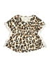 Mud Pie Animal Print Gold Short Sleeve Blouse Size 4T - 5T - photo 1