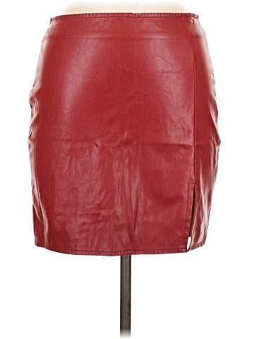 iris Faux Leather Skirt (view 1)