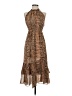 Zara 100% Polyester Animal Print Brown Cocktail Dress Size XS - photo 1